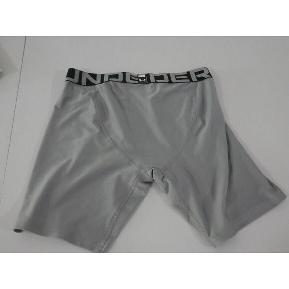 Under Armour YOUTH HeatGear Armour Shorts Steel/Black LARGE - Picture 4 of 6